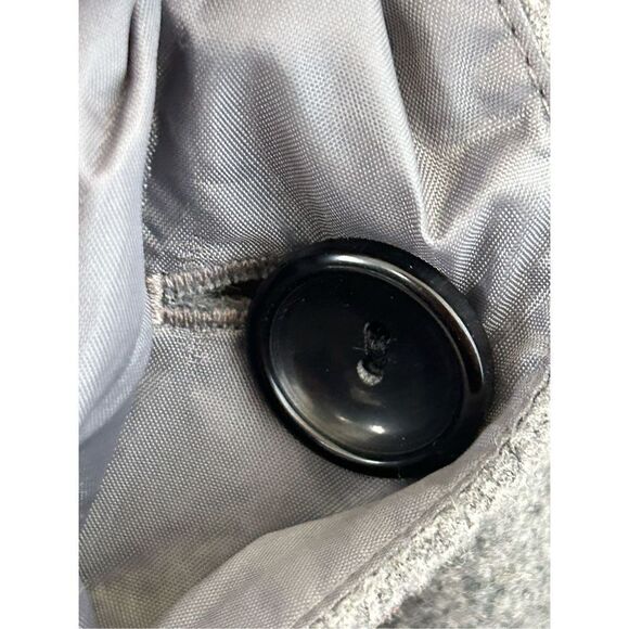 Gap Trench Coat Recycled Wool Blend Shawl Collar Gray Women’s Size XL - Picture 6 of 6